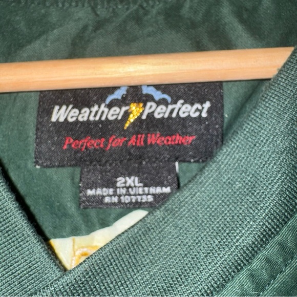 Men’s Weather Proof Brand Green Vintage Embroidered Sweater Vest Jacket Size: 2X - Picture 6 of 16